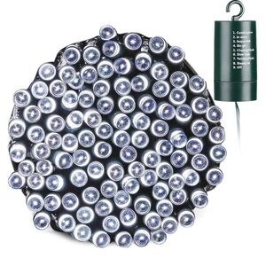 Blue-white LED String Lights— Battery-powered with Timer, Outdoor/indoor